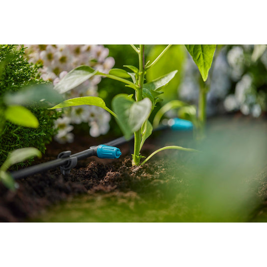 Gardena micro-drip-system verstelbare seriedruppelaar 0–15 l u druppelaar (zwart turquoise)