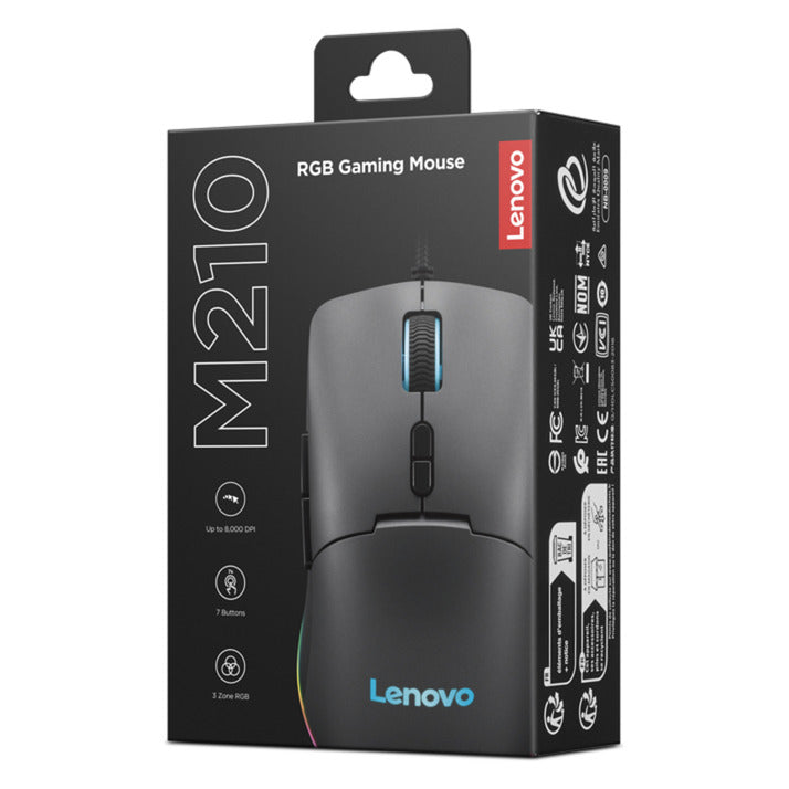 Load image into Gallery viewer, Lenovo m210 rgb-gamingmuis (zwart, 8000 dpi, rgb)

