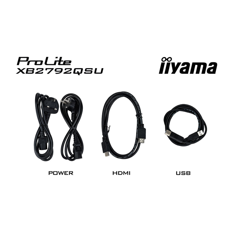 Load image into Gallery viewer, Iiyama prolite xb2792qsu-b1 27 gaming monitor (zwart, hdmi, displayport, 2x usb-a, usb-b, 120 hz)
