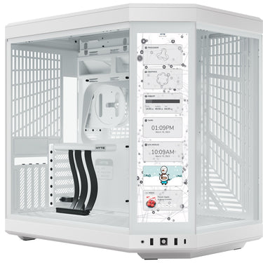 Hyte y70 touch infinite midi tower behuizing (wit | 2x usb-a | 1x usb-c | tempered glass)