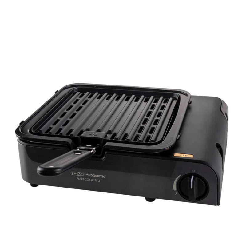 Load image into Gallery viewer, Cadac van cook bbq plate grillplaat (zwart, 23,3 x 23,1 cm)
