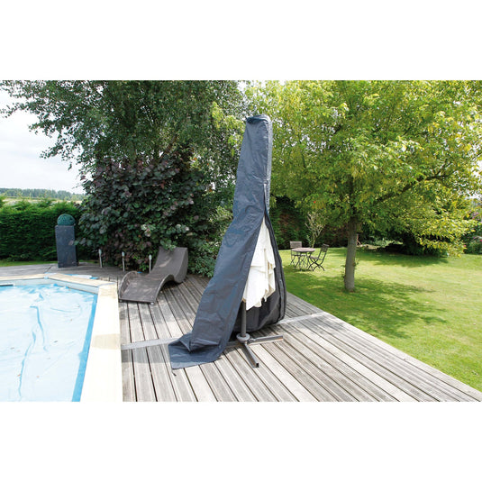Nature tuinmeubelafdekhoes voor staande parasol (klein) afdekking (grijs, 6030616)