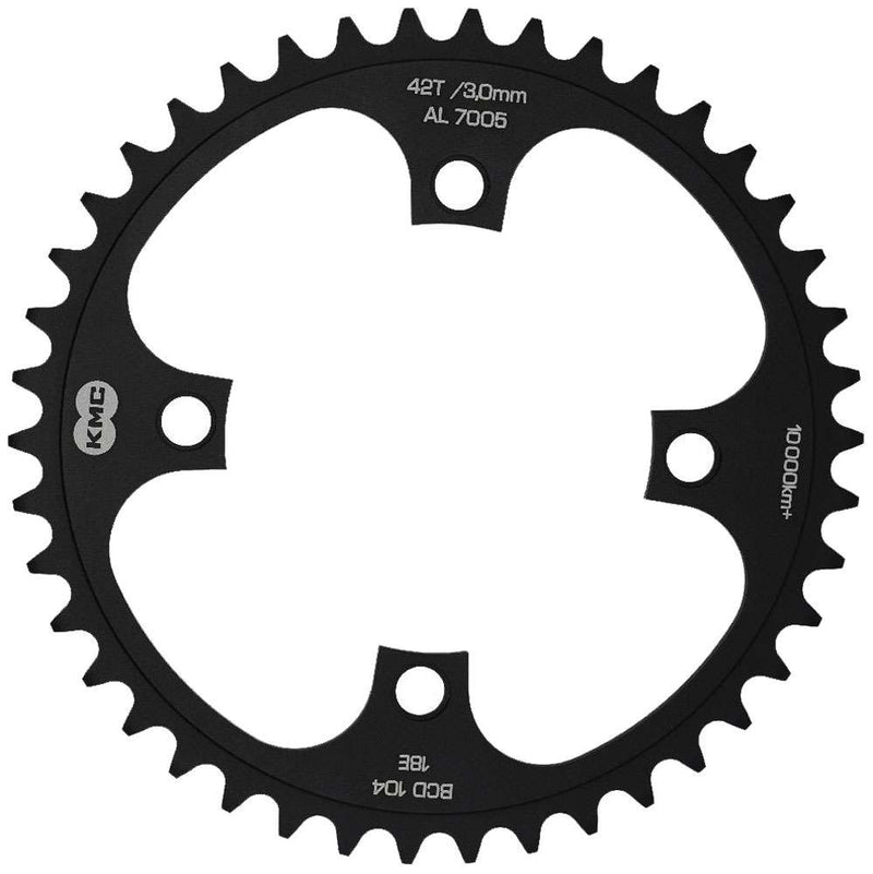 Load image into Gallery viewer, KMC tandwiel 38T, aluminium 1 2x1 .BCD 104mm. kettinglijn 3.0mm single speed
