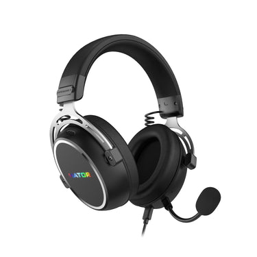 Hator hypergang 3 usb over-ear gaming headset (zwart, rgb, 7.1 virtual surround, usb bluetooth)