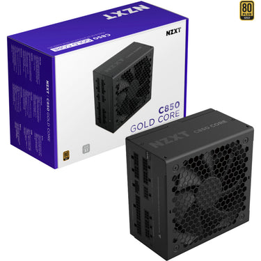 Nzxt c850 gold core modulaire 850 watt voeding (zwart, 1x 12v-2x6, 3x pcie)