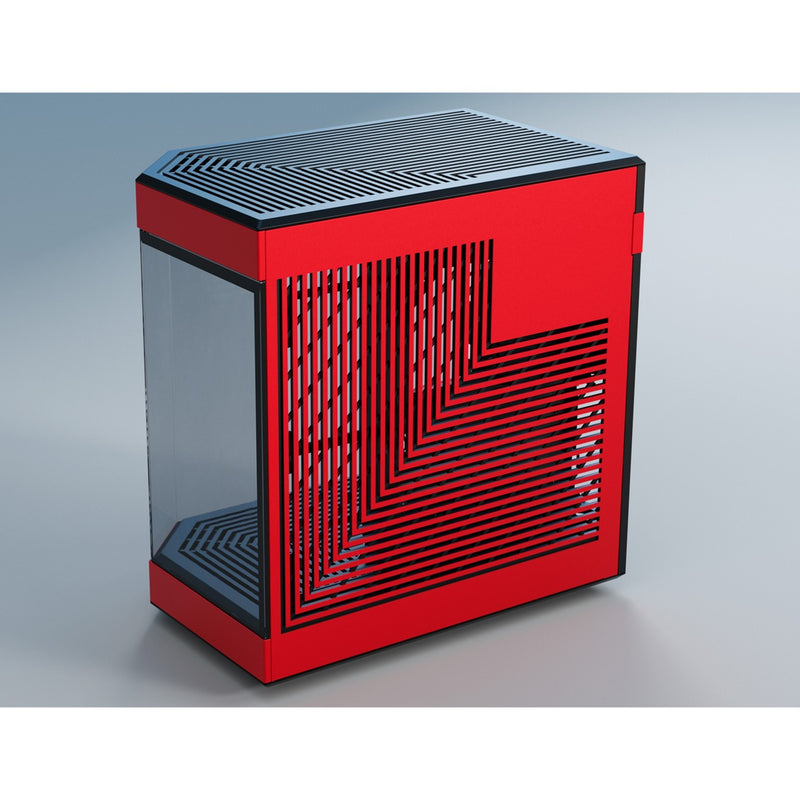Load image into Gallery viewer, Hyte y60 midi tower behuizing (rood zwart | 3x usb-a | tempered glass)
