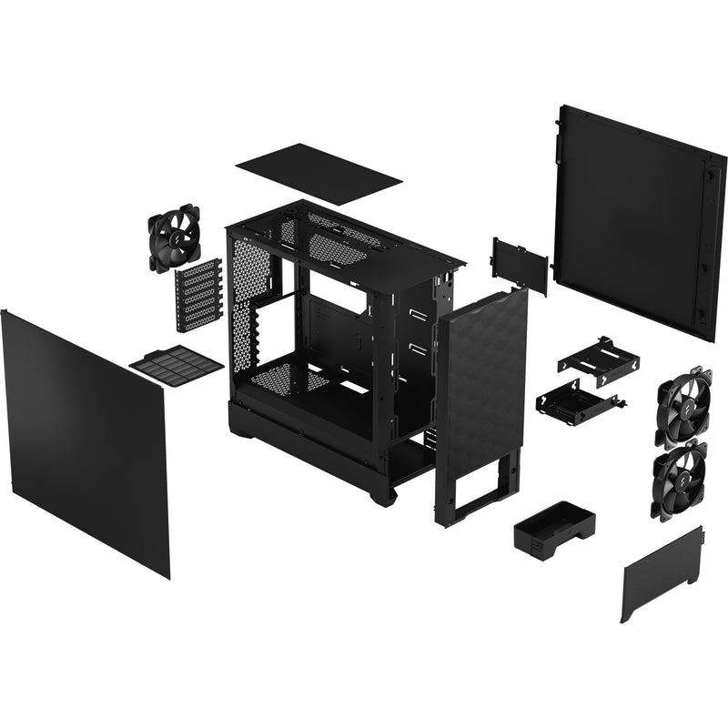 Load image into Gallery viewer, Fractal design pop air midi tower behuizing (zwart | 2x usb-a)
