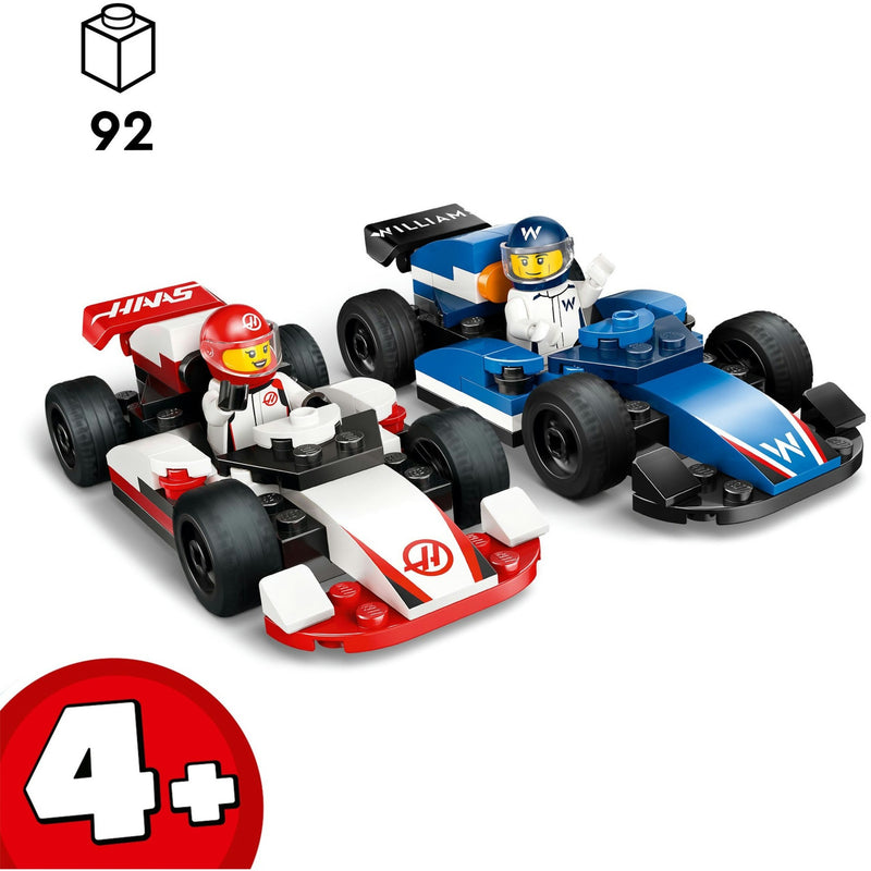 Load image into Gallery viewer, Lego city 60464 f1 williams racing en haas f1 racewagens

