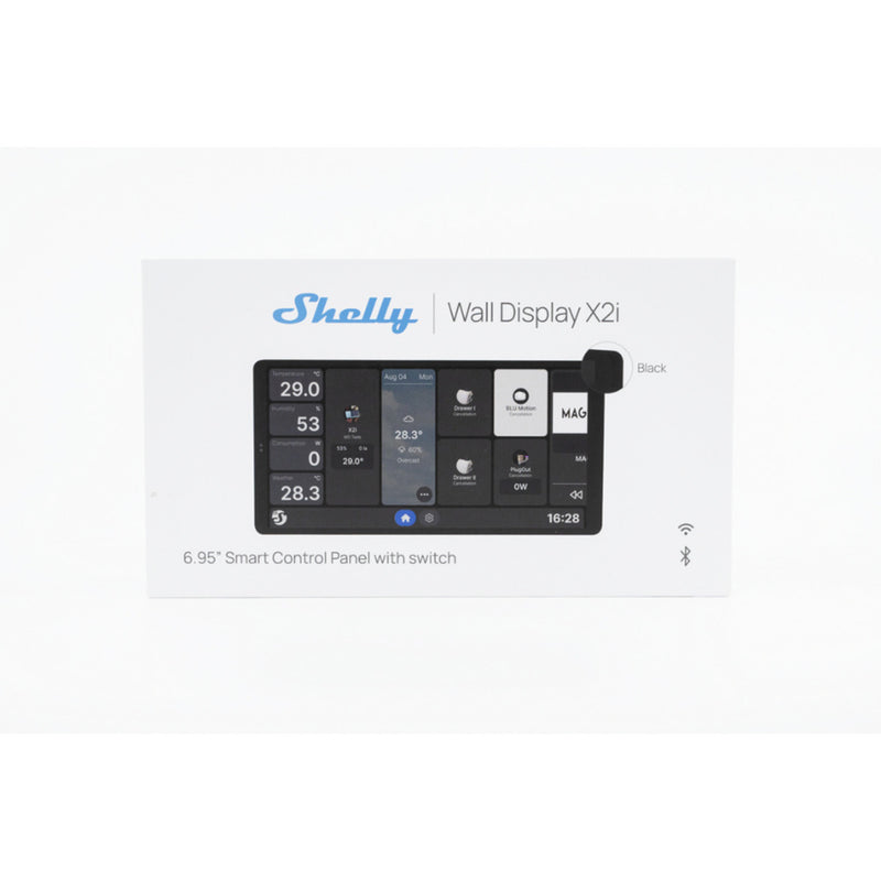 Load image into Gallery viewer, Shelly wall display x2i bedieningspaneel (zwart, touchscreen, wi-fi 6, bluetooth 5.4)
