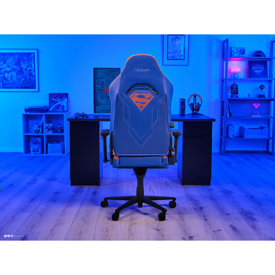 Trust gxt 721sm ruya pro premium comfortabele gamingstoel (blauw rood)