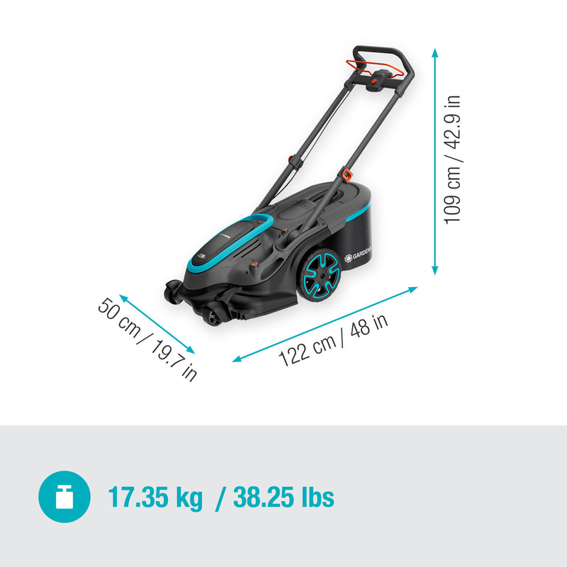 Load image into Gallery viewer, Gardena grasmaaier powermax duo 46 36v (zwart grijs, 2x accu en lader inbegrepen)
