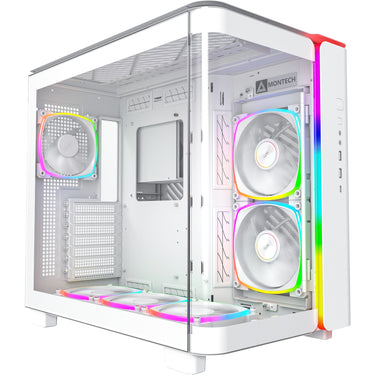 Montech king 95 pro midi tower behuizing (wit | 2x usb-a | 1x usb-c | rgb | tempered glass)