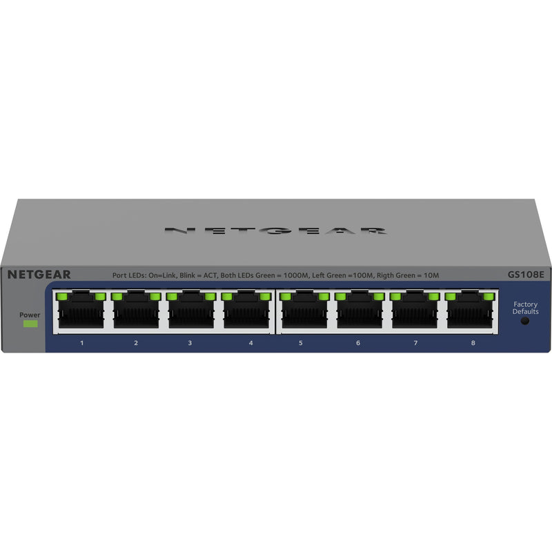 Load image into Gallery viewer, Netgear 8-poorts gigabit plus-switch (gs108e-400eus) (grijs, unmanaged)
