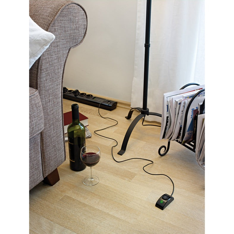 Load image into Gallery viewer, Brennenstuhl primera tec comfort switch plus 7-voudige stekkerdoos stekkerdoos (zwart, 19.500a overspanningsbeveiliging, externe schakelaar)

