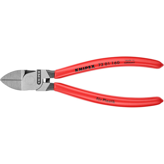 Knipex zijsnijtang voor kunststof 72 01 160 kniptang (rood)
