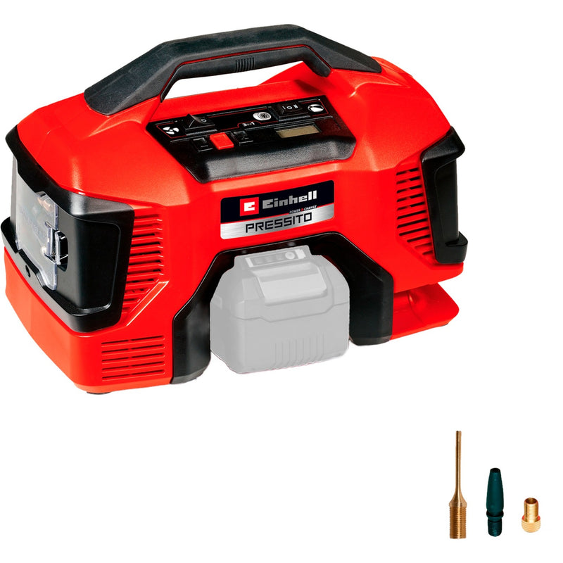 Load image into Gallery viewer, Einhell accu compressor pressito 18 21 (rood zwart, accu en lader niet inbegrepen)
