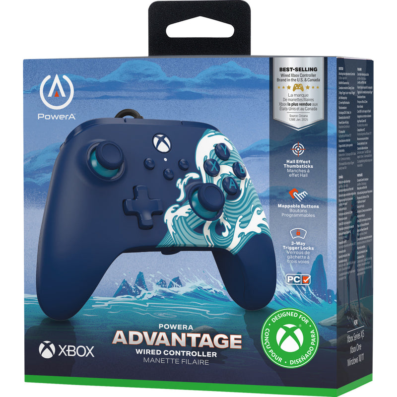 Load image into Gallery viewer, Powera advantage controller met kabel voor de xbox series x|s - watergolf (azuurblauw, xbox series x|s, xbox one, pc)
