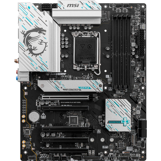 Msi b760 gaming plus wifi ddr4 socket 1700 moederbord (raid, 2.5 gb-lan, wi-fi 6e, bt, sound, atx)