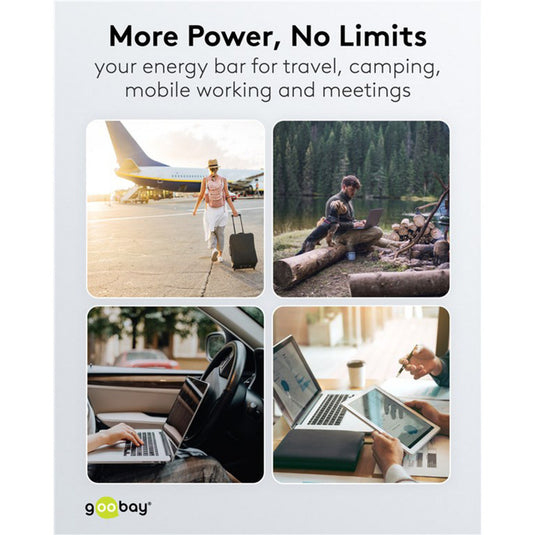 Goobay laptop powerbank (zwart, 20,000 mah, power delivery)