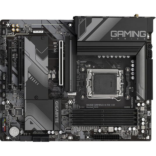 Gigabyte b650 gaming x ax v2 socket am5 moederbord (zwart grijs, raid, 2.5 gb-lan, wlan, bt, sound, atx)