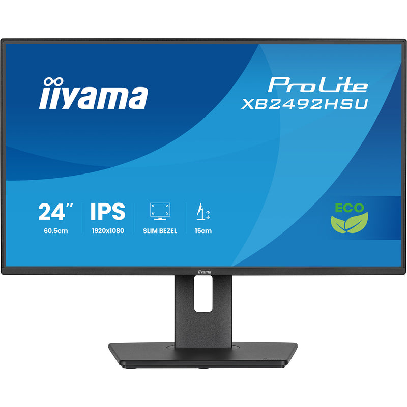 Load image into Gallery viewer, Iiyama prolite xb2492hsu-b1 24 monitor (zwart (mat), hdmi, displayport, 2x usb-a, usb-b, 120 hz)
