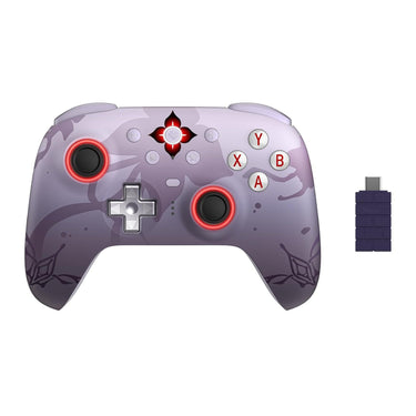 8bitdo ultimate 2 wireless controller - honkai: star rail - evernight (lichtpaars, 2.4 ghz bluetooth, usb, pc)