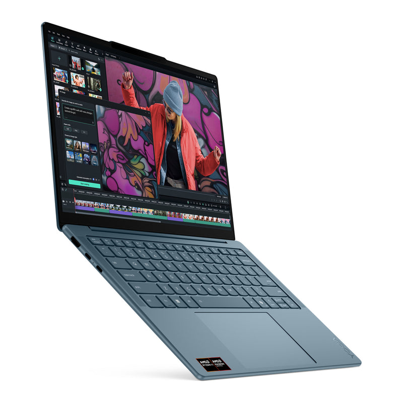 Load image into Gallery viewer, Lenovo yoga slim 7 14akp10 (83jy0082mh) 14 copilot+ laptop (blauwgroen | ryzen 7 350 | radeon 860m | 32 gb | 1 tb ssd)
