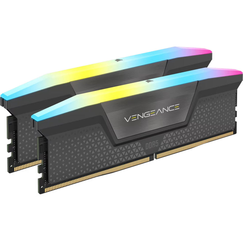 Load image into Gallery viewer, Corsair vengeance rgb 32 gb ddr5-6000 (2x 16 gb) werkgeheugen (zwart, cmh32gx5m2d6000z38, xmp, expo)
