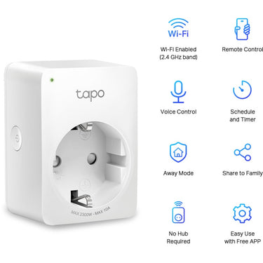 Tp-link tapo p100 mini smart wifi-stopcontact (4 pack) schakel stekkerdoos (wit, 4 stuks)
