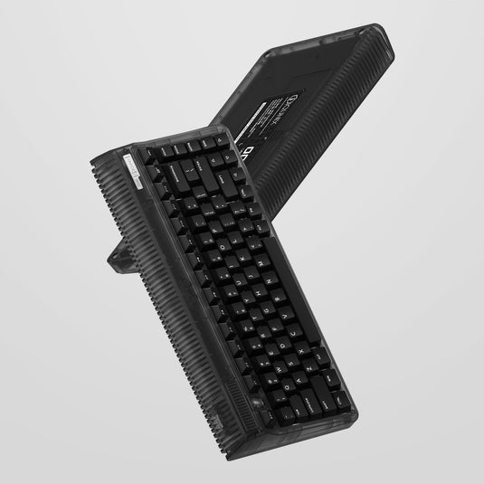 Iqunix og80 dark side wireless mechanical keyboard, gaming toetsenbord (zwart, us lay-out, cherry mx blue, rgb leds, 80% (tkl), hot-swappable, pbt, 2.4ghz | bluetooth 5.1 | usb-c)