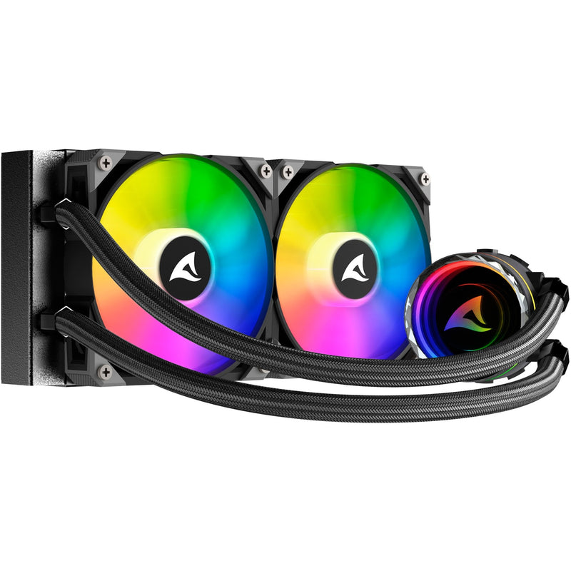 Load image into Gallery viewer, Sharkoon s80 rgb waterkoeling (zwart, 4-pins pwm fan-connector)
