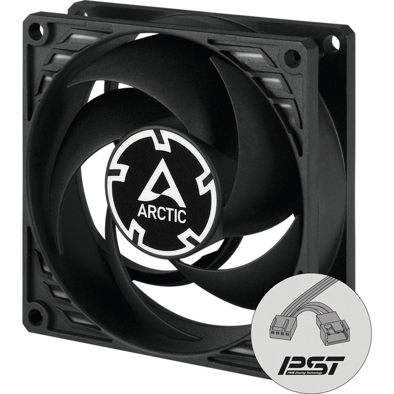 Load image into Gallery viewer, Arctic p8 pwm pst case fan (zwart, 80 x 80 x 25 mm)
