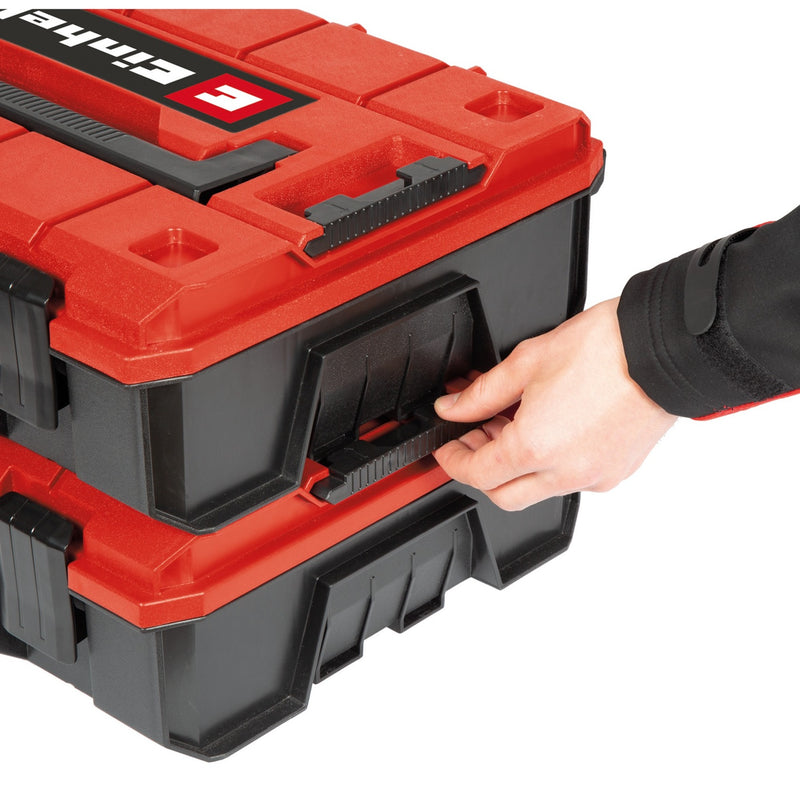 Load image into Gallery viewer, Einhell e-case s-f gereedschapskist (zwart rood)
