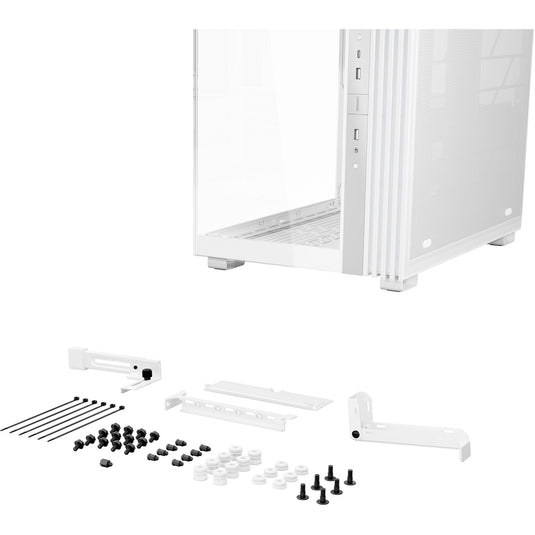 Be quiet! light base 600 dx midi tower behuizing (wit | 2x usb-a | 1x usb-c | rgb | tempered glass)