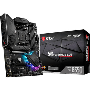 Msi mpg b550 gaming plus socket am4 moederbord (zwart, raid, gb-lan, sound, atx)