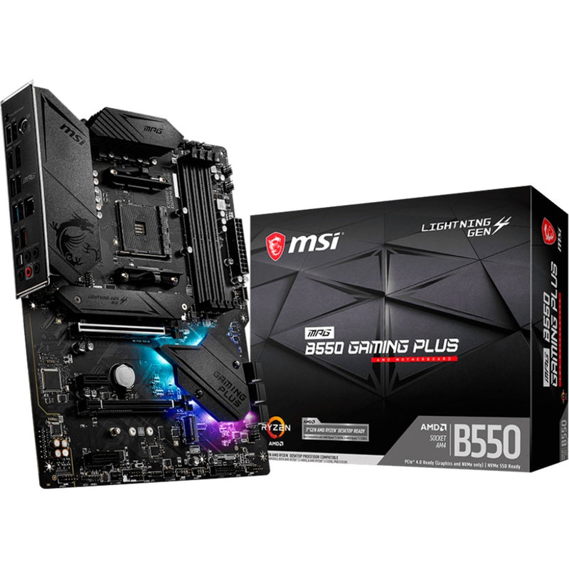 Load image into Gallery viewer, Msi mpg b550 gaming plus socket am4 moederbord (zwart, raid, gb-lan, sound, atx)
