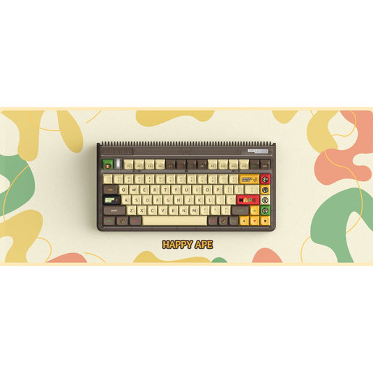 Iqunix og80 happy ape wireless mechanical keyboard (zwart, us lay-out (qwerty), iqunix moonstone, 80% (tkl), rgb leds, hot-swappable, pbt, 2.4ghz | bluetooth 5.1 | usb-c)