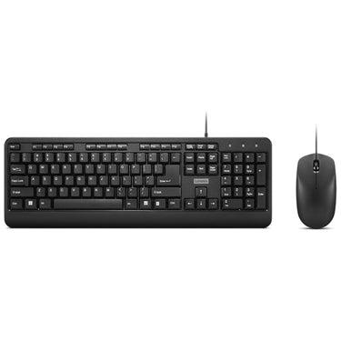 Lenovo 160 wired combo desktopset (zwart, us lay-out (qwerty), 100%, usb-a, 1.600 dpi)