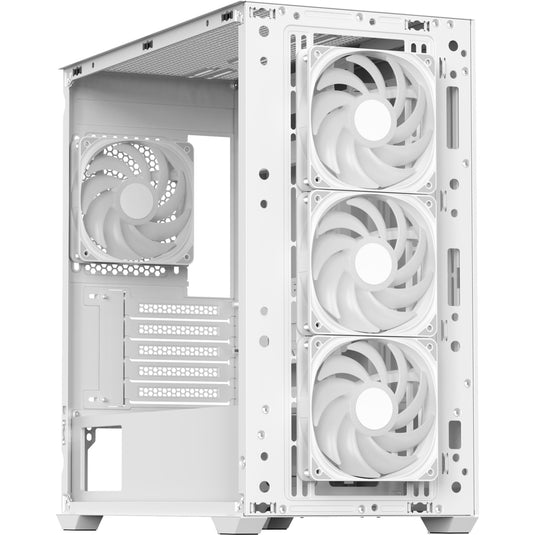 Aerocool b301a mini tower behuizing (wit | 1x usb-a | 1x usb-c | rgb)