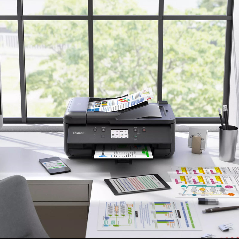 Load image into Gallery viewer, Canon pixma tr7650 all-in-one inkjetprinter met faxfunctie (zwart, usb, wi-fi, kopie, scan, fax)

