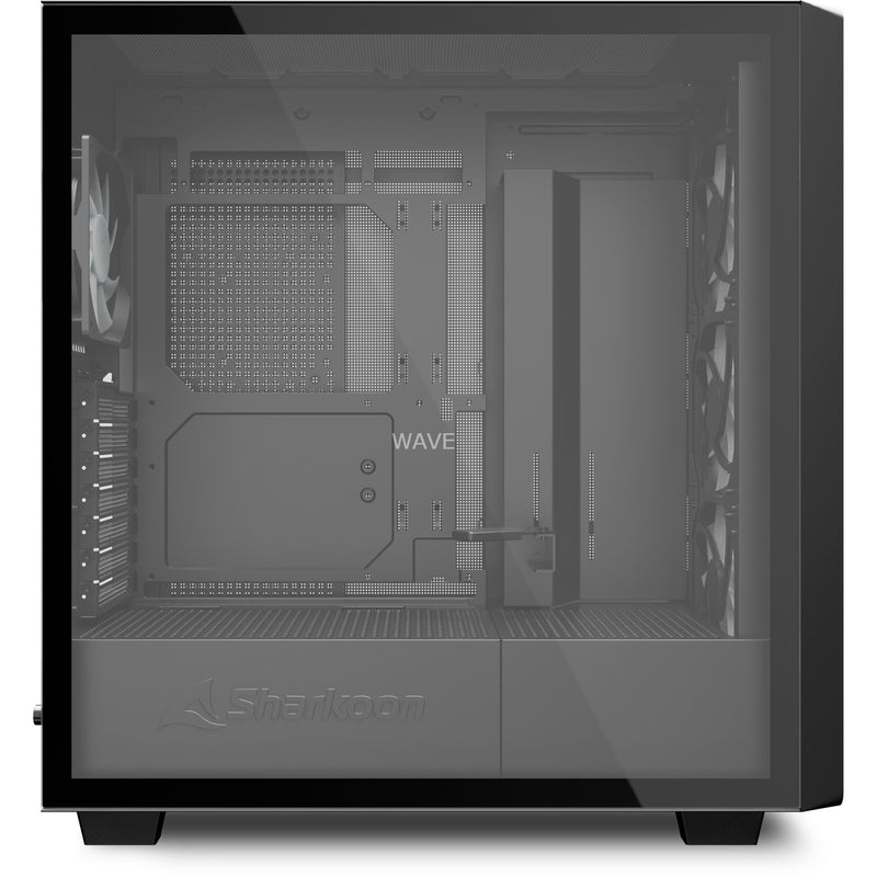 Load image into Gallery viewer, Sharkoon rebel c70g rgb midi tower behuizing (zwart houtkleur | 2x usb-a | 1x usb-c | rgb | tempered glass)
