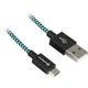 Sharkoon usb 2.0 kabel, usb-a > micro-usb b (zwart lichtblauw, 0,5 meter)