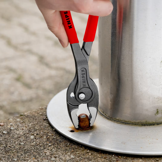 Knipex twingrip, voor- en zij-grijptang (rood)