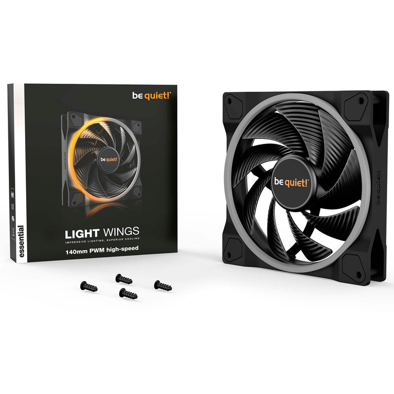 Load image into Gallery viewer, Be quiet! light wings pwm high-speed rgb case fan (zwart, 140 x 140 x 25 mm)
