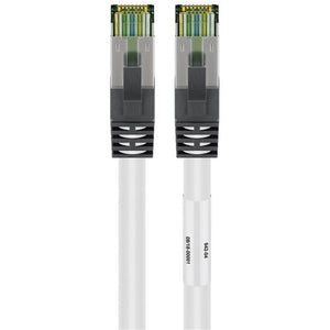 Goobay cat.8.1 netwerkkabel (wit, 2 meter, s ftp (pimf), rj-45)