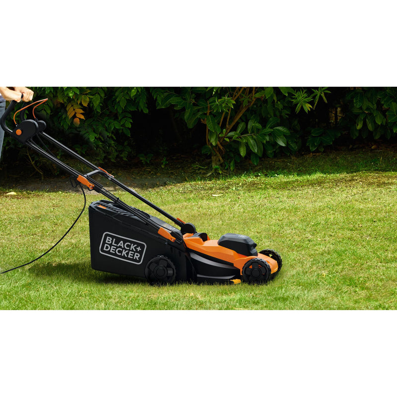 Load image into Gallery viewer, Black+decker bemwp340 grasmaaier (oranje zwart, 34 cm, 1400w)
