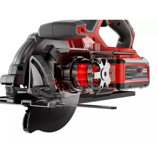 Einhell professional accu handcirkelzaag tp-cs 18 165 li bl - solo (rood zwart, power x-change, accu en oplader niet inbegrepen)