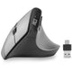 Act connectivity draadloze ergonomische muis met bluetooth en usb-c usb-a (zilver zwart, 1000 - 2400 dpi)
