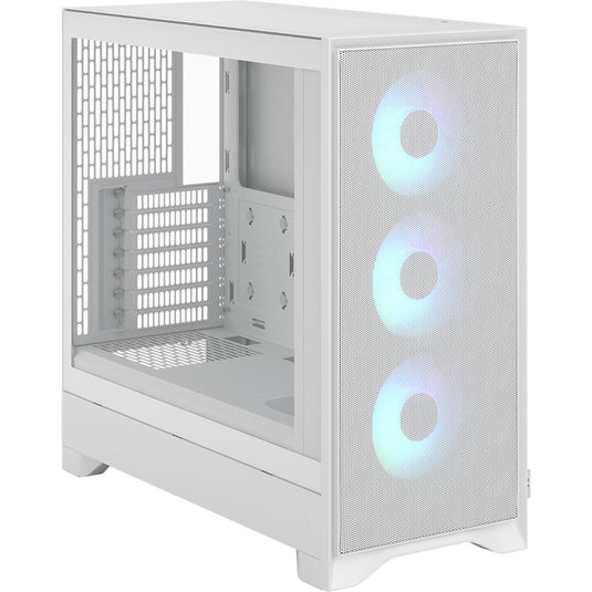 Fractal design pop 2 air rgb midi tower behuizing (wit | 1x usb-a | 1x usb-c | rgb | tempered glass)