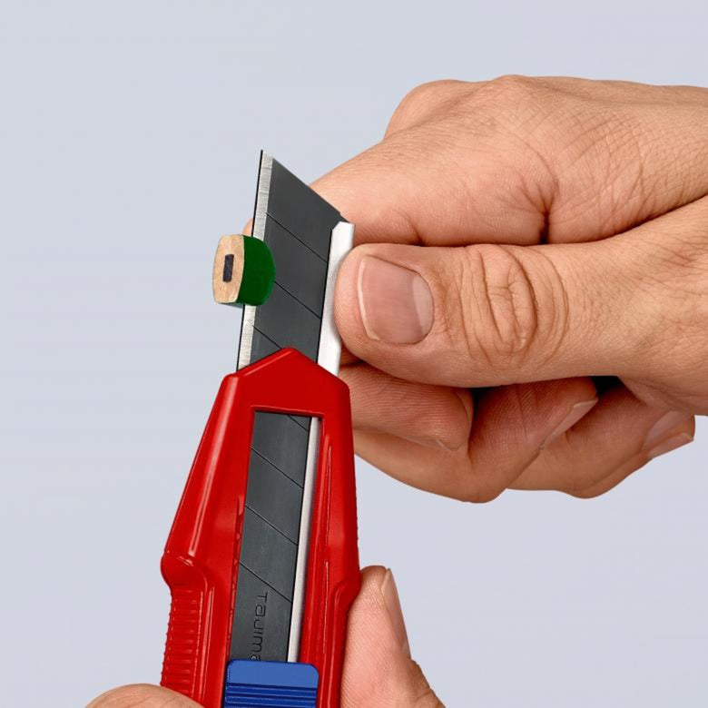 Load image into Gallery viewer, Knipex cutix universele mes stanleymes (rood blauw, incl. 2 mesbladen)
